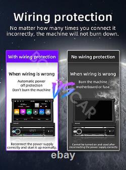 7 Single 1 Din Car Stereo Radio Bluetooth USB For Apple Carplay GPS MP5 Player