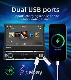 7 Single 1 Din Car Stereo Radio Bluetooth USB For Apple Carplay GPS MP5 Player