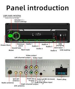 7 Single 1 Din Car Stereo Radio Bluetooth USB For Apple Carplay GPS MP5 Player