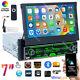 7 Single Din Car Radio Stereo Player Carplay Touch Screen Bluetooth Fm Flip Out