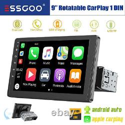 9Car Stereo Single 1DIN Apple CarPlay FM/RDS AUX Bluetooth MP5 Player Head Unit