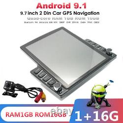 9.7in 2DIN Android 9.1 Car Stereo Radio MP5 Player Sat Nav GPS BT WIFI FM Camera