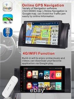 9 Android 11 Car Stereo Radio Media Player GPS Head Unit For BMW E39 E53 X5 DAB