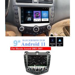 9 Android 11 Stereo Radio GPS Player For Honda Accord 2003-07 Build-in Carplay