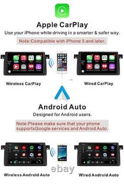 9 Android 12 Car Radio For BMW E46 M3 Stereo CarPlay Sat Nav GPS Bluetooth WiFi