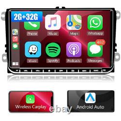 9 Apple Carplay For VW GOLF MK5 MK6 Android 12.0 Car Stereo Radio Player GPS UK