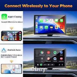 9 Portable Car Stereo Radio For Wireless Apple Carplay&Android Auto GPS+Cam