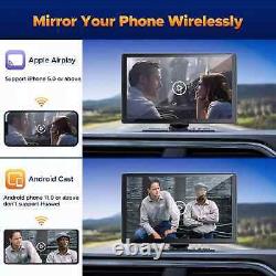 9 Portable Car Stereo Radio For Wireless Apple Carplay&Android Auto GPS+Cam