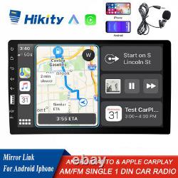 9 Single 1Din Car Radio Stereo Android/Apple Carplay Bluetooth USB AM/FM Player