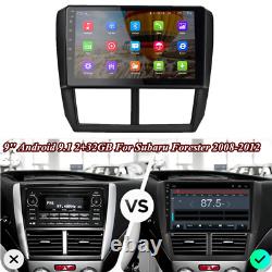 9'' Stereo Radio Player GPS BT WiFi DAB FM 2+32GB For Subaru Forester 2008-2012