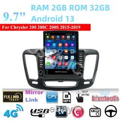 Android 13 Car Stereo Radio Player GPS CarPlay Fit For 2015-2019 Chrysler 200