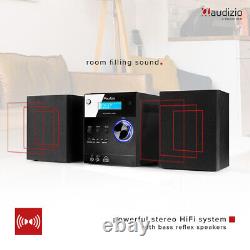 Audizio Metz HiFi Stereo System DAB Radio, CD Player, Bluetooth Connectivity
