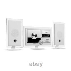 Bluetooth Radio Stereo System CD Player USB FM DAB+ AUX Wireless 20 W RMS White