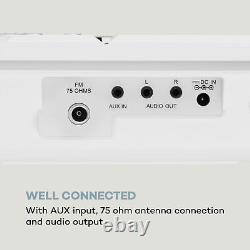 Bluetooth Radio Stereo System CD Player USB FM DAB+ AUX Wireless 20 W RMS White