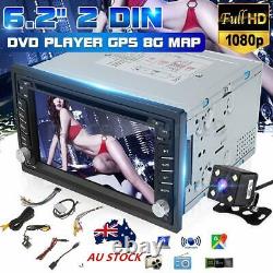 Car 6.2'' Double 2 Din CD DVD Player Radio Stereo Mirror Link USB + Rear Camera