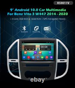 Car Radio For Mercedes Vito W447 2014-2020 GPS Sat Nav DAB+Android10 WiFi Stereo