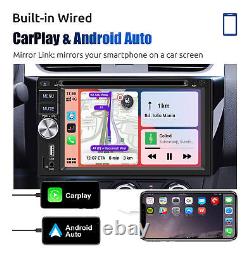 Car Radio Stereo CD DVD Player Carplay Android Auto Bluetooth USB AUX Double DIN