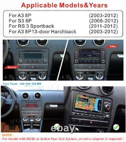 Car Stereo Radio DAB+ Sat Nav CarPlay DVD Bluetooth Head Unit For Audi A3 S3 RS3
