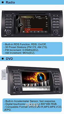 Car Stereo Radio DVD Sat Navi GPS Headunit Bluetooth for BMW 5 Series E39 X5 E53