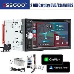 Carplay Stereo 6.2 Inch 2 DIN CD DVD Player FM AM RDS Radio USB AUX TF + Camera