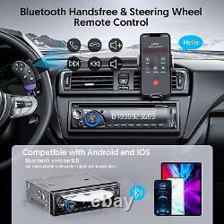 Chismos 9V-24V Car Stereo Radio Bluetooth with CD DVD Player, 1DIN RDS/FM/AM Car