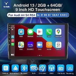 DAB+ For AUDI A4 2002-2009 9 Android 12 Car Stereo Radio Player GPS NAV 4G+64G