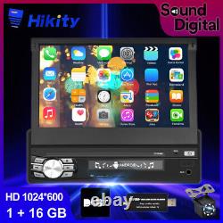 DAB+ GPS Sat Nav Single 1 Din 7 Car Radio Stereo Flip Out Android Bluetooth DAB