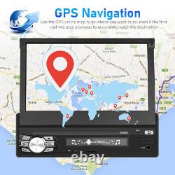 DAB+ GPS Sat Nav Single 1 Din 7 Car Radio Stereo Flip Out Android Bluetooth DAB
