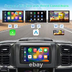 Double 2Din Car Stereo Radio Apple/Android Car Play Bluetooth 7 Touch Screen FM