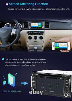 Double 2 Din Android 10.0 Car Stereo Radio Player Sat Nav GPS BT For Toyota DVD
