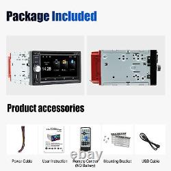 Double 2 Din Car Stereo Radio CD DVD Player Apple Carplay & Android Auto USB BT