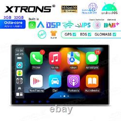 Double DIN 10.1 HD Car GPS Radio Stereo DVD Player Android 13 8-Core Car Play