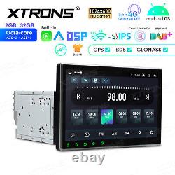 Double DIN 10.1 HD Car GPS Radio Stereo DVD Player Android 13 8-Core Car Play