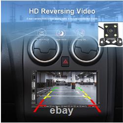 Double Din Car Stereo Radio MP5 Player Touch Screen Bluetooth With Rear Camera