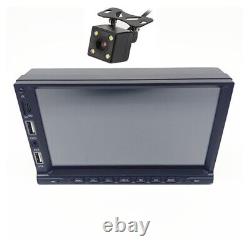 Double Din Car Stereo Radio MP5 Player Touch Screen Bluetooth With Rear Camera