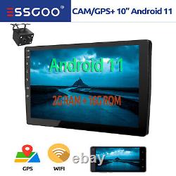 ESSGOO 10 Inch Android 11 Car Stereo FM Radio MP5 Player GPS WiFi +Camera 2+16G