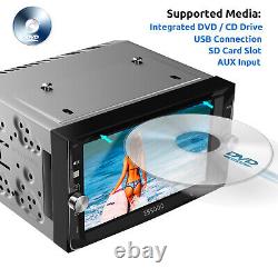 ESSGOO 2 DIN 6.2 Car Head Unit DVD CD Player Radio GPS Stereo Bluetooth Camera