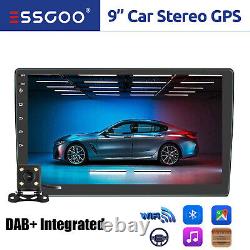 ESSGOO 2 DIN 9 Car Android 10 Stereo Radio Player GPS Wifi BT Head Unit +Camera