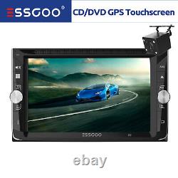 ESSGOO 6.2 2 DIN Car Radio Stereo DVD/CD Player Sat Nav Bluetooth USB+Camera