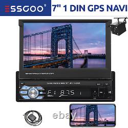 ESSGOO 7 Single 1 DIN Bluetooth Car Radio Stereo MP5 Player GPS FM USB + Camera