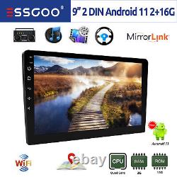 ESSGOO 9 inch Double 2 DIN Android 11 Car Stereo Radio With Bluetooth Sat Nav FM