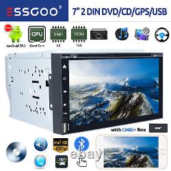 ESSGOO Android 10 Car Stereo DAB+ DVD CD Player Bluetooth Sat Nav USB Double DIN