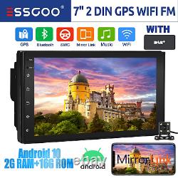 ESSGOO DAB+ Android 10 2 DIN Car Stereo Audio MP5 Player GPS Touch Screen Camera