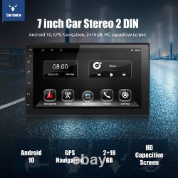ESSGOO DAB+ Android 10 2 DIN Car Stereo Audio MP5 Player GPS Touch Screen Camera
