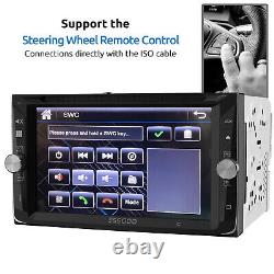 ESSGOO Double 2 DIN Car Radio Stereo DVD CD Player Bluetooth GPS +Reverse Camera