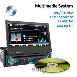 ESSGOO Flip Out Screen 7 Bluetooth Car Stereo RDS AM Radio DVD CD Player 1 DIN