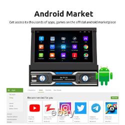 ESSGOO Single 1Din Android 10 Car Radio Stereo 7 Flip Out GPS Nav BT MP5 Player
