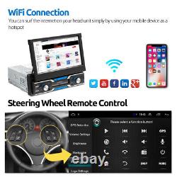 ESSGOO Single 1Din Android 10 Car Radio Stereo 7 Flip Out GPS Nav BT MP5 Player