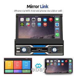 ESSGOO Single 1Din Android 10 Car Radio Stereo 7 Flip Out GPS Nav BT MP5 Player