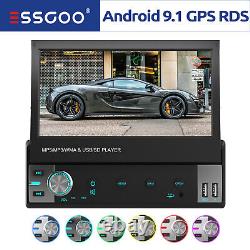 ESSGOO Single DIN Android Car Stereo MP5 Player 7 Touch Screen GPS NAV Wifi RDS